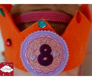 Stickserie ITH - Buttons für Geburtstagskrone - Geburtstagszahlen Stern & Herz